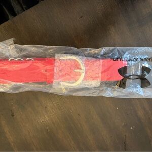 Under Armour Vibrant Red Belt with Silver Buckle